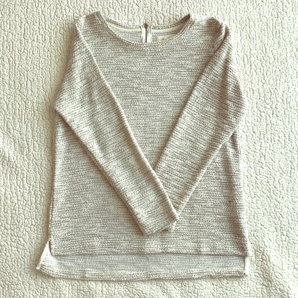Cream and silver sweater top